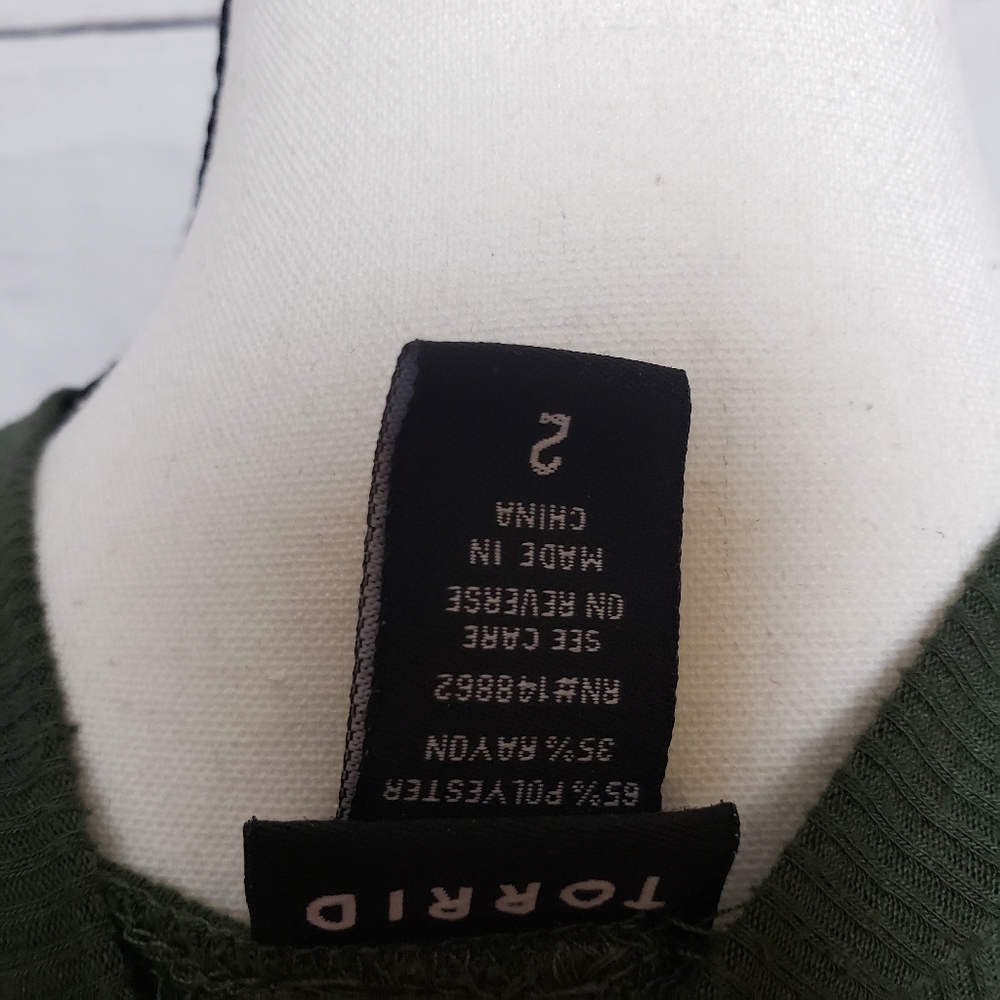 Sold Elsewhere - Torrid Olive Green Blouse - Picture 5 of 5
